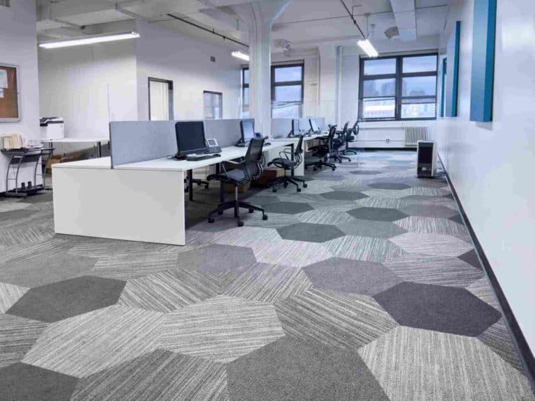 Office room with clean carpet