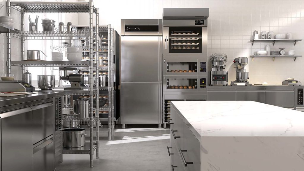 stainless steel bakery kitchen